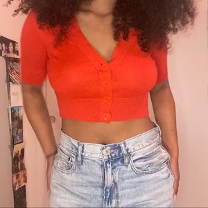 Cardigan crop top